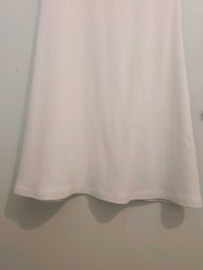 Solid White Ethnic Skirt/Petticoat