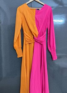 Color Block Midi Dress