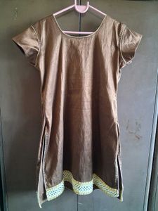 Elegant Brown Kurta Set with Dupatta