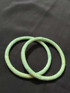 Sparkly Mint Green Bangles
