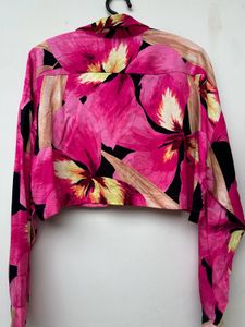 HnM Cropped satin Shirt