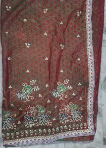 Embroidered Saree Multi color