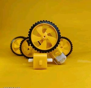 2Pcs Motor + 4pcs Wheels