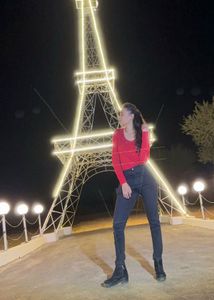 Red Embellished Sweater