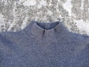 Cozy Grey Mock Neck Sweater