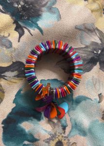 Colorful Beaded Bracelet with Charms