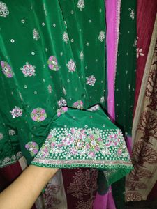 Embroidered Green Salwar Kameez Set