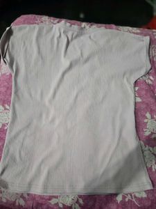 Ribbed Knit T-Shirt