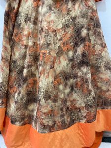 Boutique Satin Shirt With High Skirt
