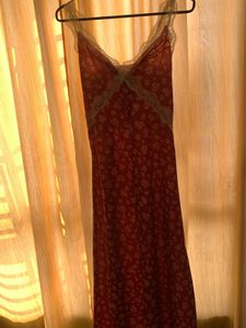 Savana floral print red dress