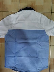 Stylish Two-Tone Short Sleeve Shirt