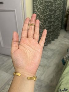 Elegant Gold Hand Bracelet with Dangle Charms