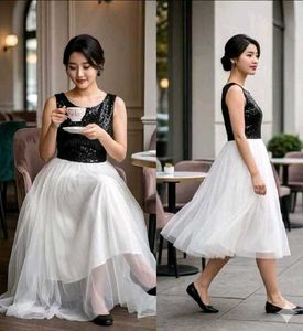 🐼CUTE BLACK & WHITE 3-LAYERED DRESS💕