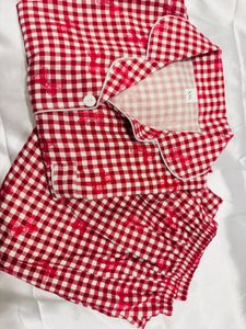 Cozy Red Gingham Pajama Set