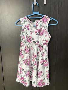 Floral Print Girls' Dress with jacket