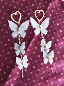Savana White Butterfly Drop Earrings