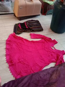 Combo Umbrella Flare Kurti With Afgani Salwar