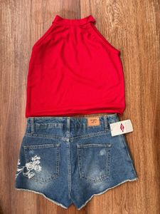 Red Halter Neck Top