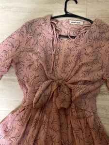 Chic Pink Printed Maxi Dress