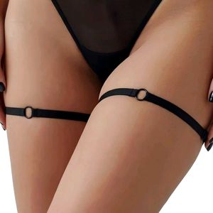 Black Garters with Ring Detail