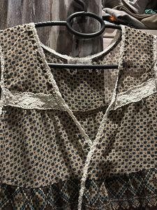 Boho Sleeveless Lace Trim Top