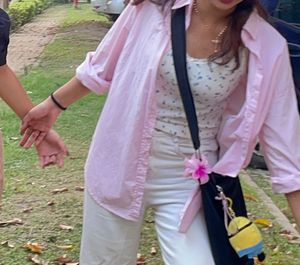 Pink Button-Up Shirt