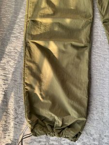 Olive parachute pants