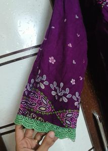 Vibrant Purple Embroidered Kurta Set