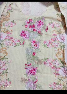 Patchwork suit with chiffon dupatta
