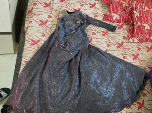 ✨ Shimmery Party Wear Gown for Girls