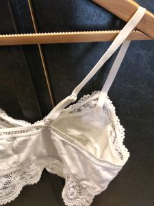 White Lace Trim Bralette