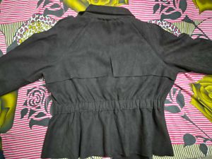 Chic Black Double-Breasted Jacket