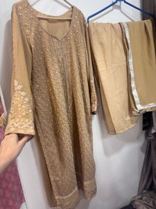 Elegant Embellished Kurta Set with Dupatta