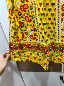 Yellow Short Sleeve Kurti