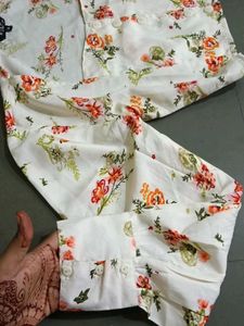 Floral Print Button-Up Shirt