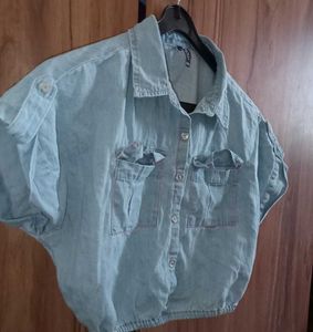 Cute Cropped Denim Top (Size 9-10Y / Fi