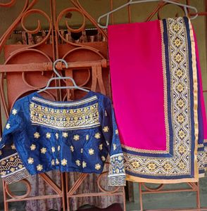 Designer Saree With Stitched Blouse