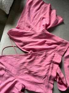 Chic Pink Wrap Top