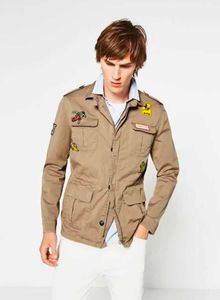 Zara Men's Unique Embroidered Brown Jacket