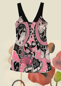 V-Neck Swirl Print Tank Top