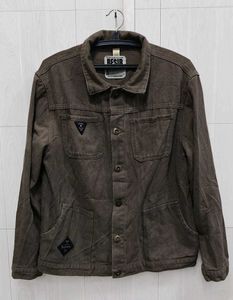 BESIR Men’s Premium Brown Washed Denim Jacket