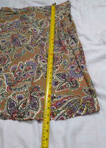 Boho Paisley Print Wrap Skirt