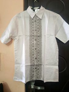 Men's Short Sleeve Embroidered Shirt