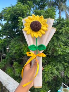 Handmade Crochet Sunflower Bouquet