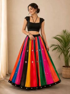 Colorful Striped Lehenga Choli