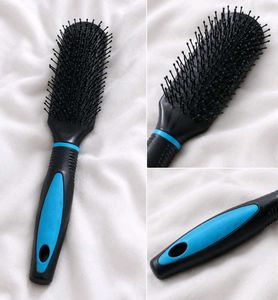 Black Hair Brush with Blue Accent