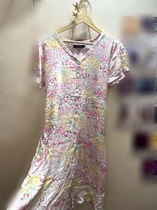 Floral Print Button-Up Dress