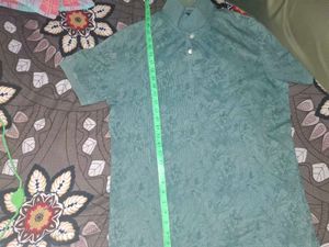 Men's Green Patterned Polo Shirt