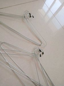 Set of 5 Vintage Metal Clothes Hangers