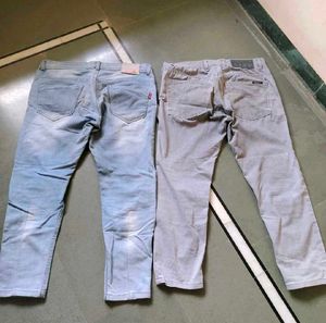 Men's Jeans - Light Blue &amp; Grey